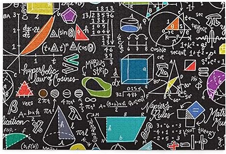 Amazon.com: 1000 Pieces Colorful Math Equations Jigsaw Puzzle,Fun