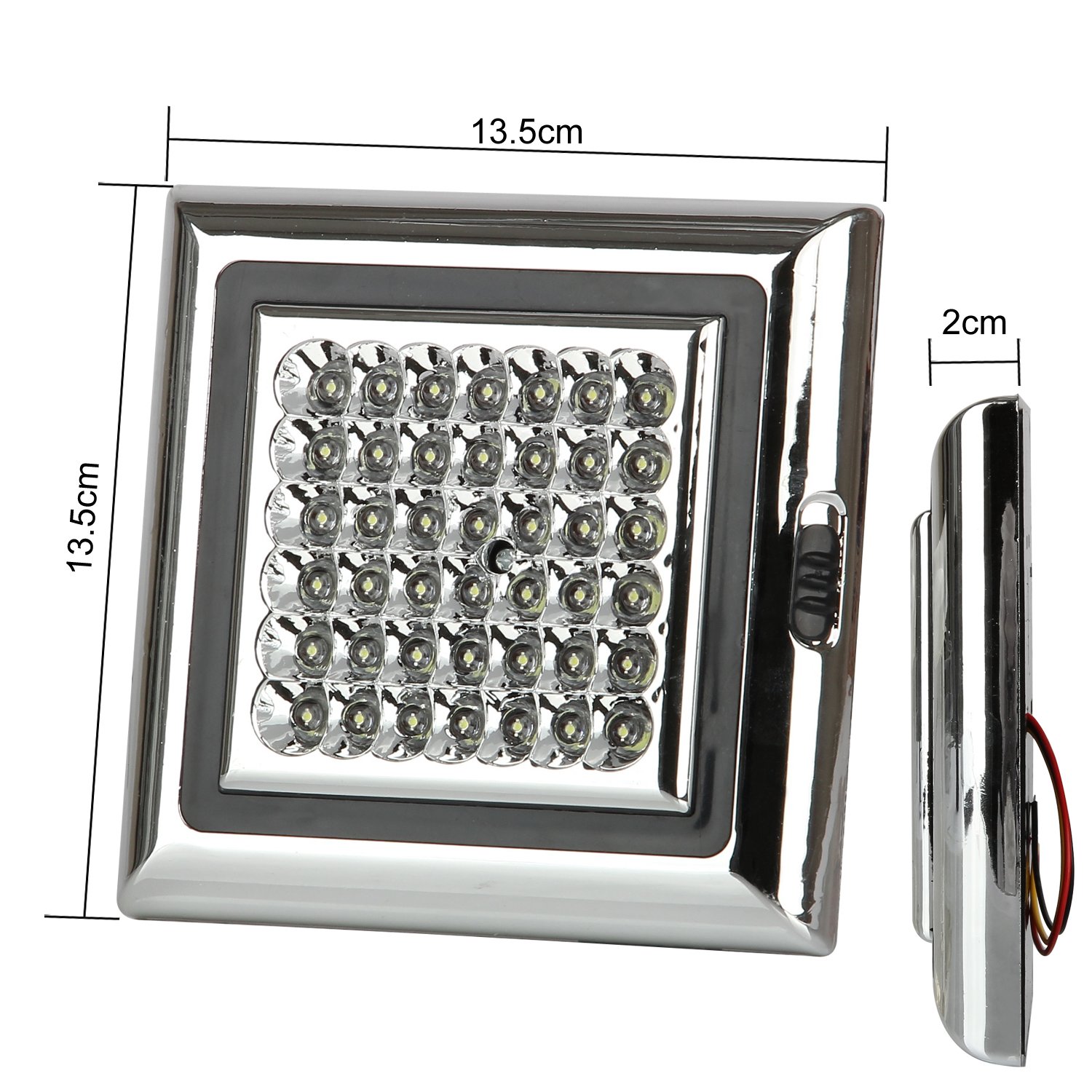 3 LED Battery Powered White Indoor Roof Ceiling Dome Light Lamp for