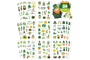 OTAITY 484 PCS St. Patrick’s Day Stickers, Irish Day Stickers for Kids Shamrock Leprechaun Clover Hat Irish Day Themed Party Holiday Stickers for St. Patrick’s Day Party Favors Accessories Decorations