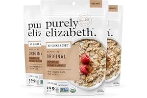 PURELY ELIZABETH. purely elizabeth Superfood Oats, Original, Amaranth, Quinoa Flakes, Flax Seeds, Chia Seeds,Gluten-Free, Non-GMO, 10oz (3 Ct.)