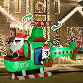 6.5FT Christmas Inflatable Helicopter Santa Claus Yard Decoration with Rotating Propeller, Built-in LED Lights, Blow Up Santa Outdoor Xmas Decor for Yard, Lawn & Garden, Holiday Party, Gift Display
