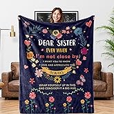 AISDE Sister Gifts Blanket, Sister Gifts from Sisters, Sisters Birthday Valentines Presents Throw Blanket 60'' x 50''