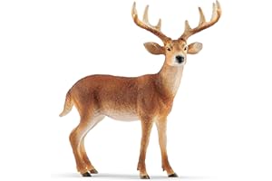 Schleich Wild Life, Animal Figurine, Animal Toys for Boys and Girls 3-8 Years Old, White-Tailed Buck, Ages 3+