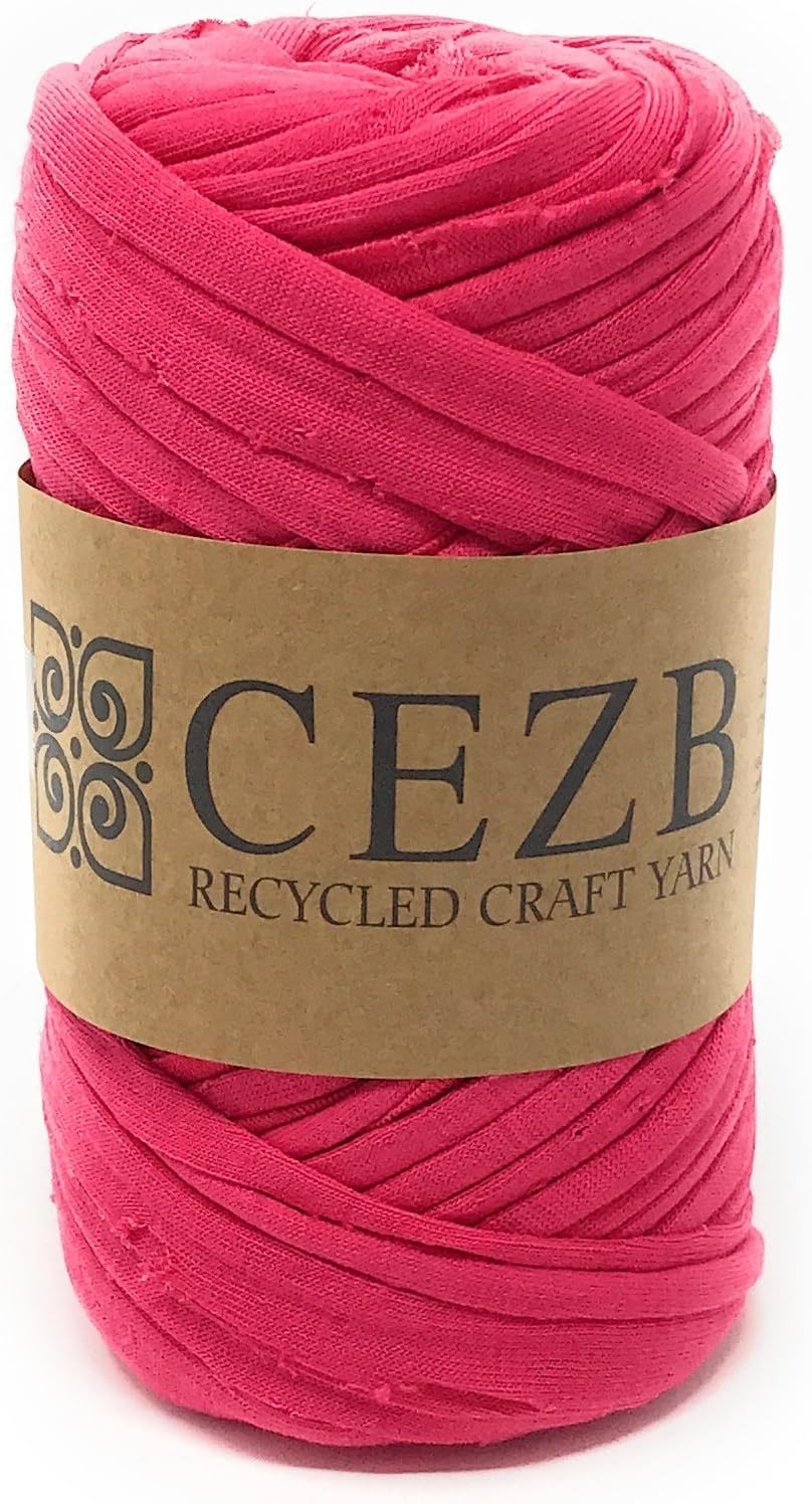 T-Shirt Yarn Bulky Fettuccini Zpagetti Style Elastic Strong Cloth T Shirt Trapillo Yarn Ball for Knitting Sewing Crocheting Bags Bowls DIY Handicraft and Home décor Projects -Small Size - Yarn#645