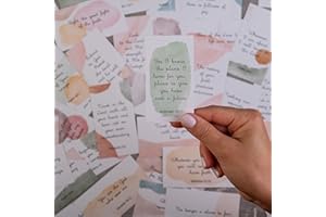 DIVERSEBEE Inspirational Prayer Cards, 60 Unique Bible Verse Assorted Mini Scripture Encouragement Motivational Christian Gifts (Watercolor)