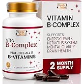 SIGNIFY NATURE VitaBComplex &ndash; B Complex Vitamins for Men &amp; Women, 60 CT | All 8 B vitamins, B1, B2, B3, B5, B6, B8, B9, B12, super B softgels, BComplex, supports healthy hair, skin &amp; nails supplement