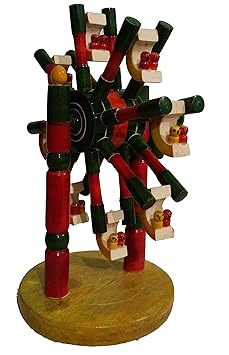 Crafts India Handcrafted Wooden Giant Wheel toy-23 cms