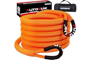 Autodunk Kinetic Recovery Rope (48,600lbs), 1-1/8" x 30' Tow Rope Offroad Recovery Kit for 4WD Pick Up Truck, SUV, ATV, UTV (Orange)