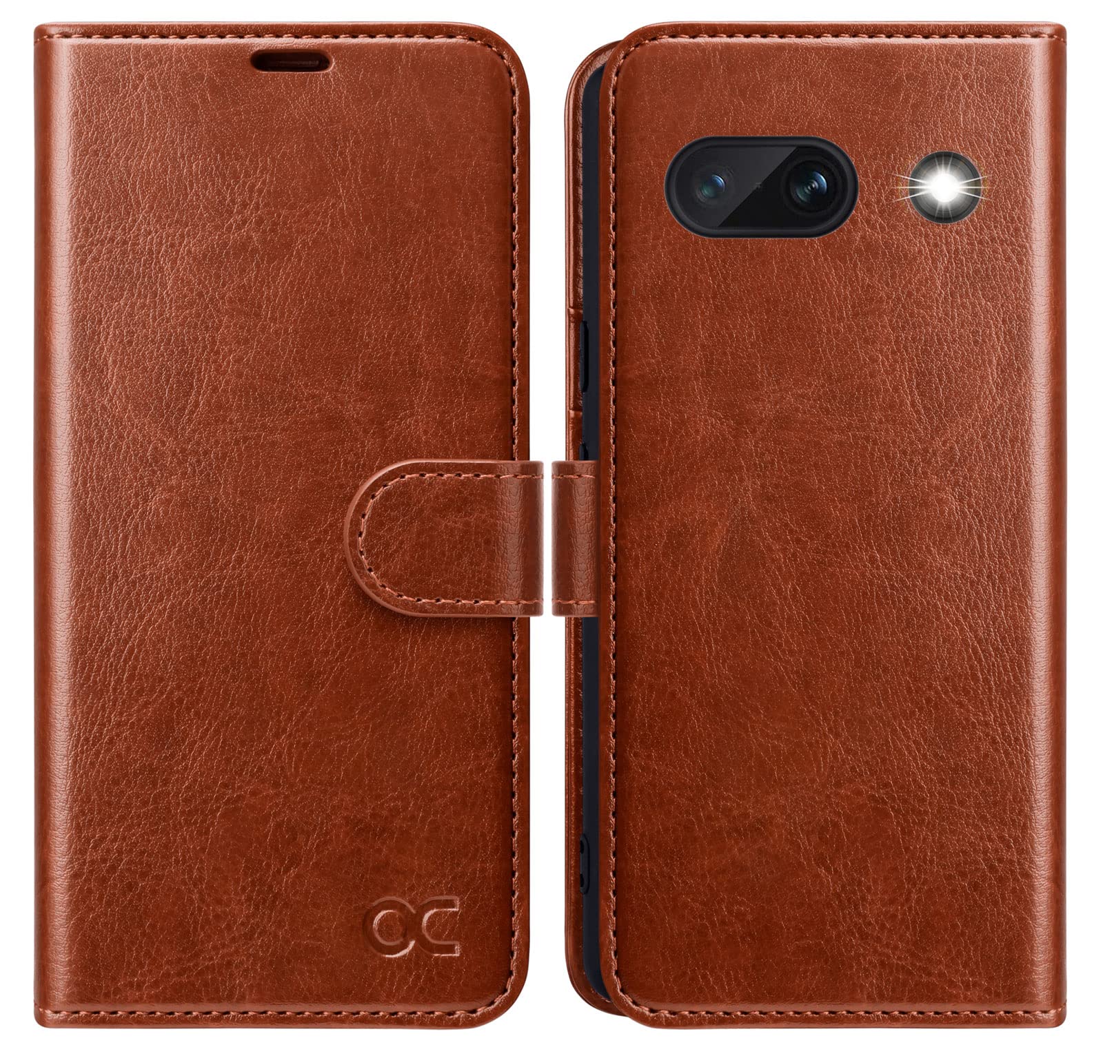 OCASE for Google Pixel 7A Case,Premium PU Leather Wallet Phone Case with [RFID Blocking][Card Holder][TPU Inner Shell] Shockproof Flip Book Cover for Google 7A 5G 6.1 inch 2023,Brown