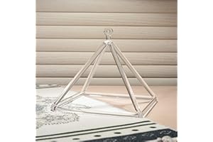 TOPFUND Crystal Singing Pyramid 10 inch with Artificial Leather Carrying Case and Quartz Suede Striker
