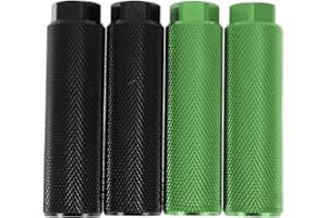 PARSLUCK 4 Pcs Aluminum Alloy Anti-Skid Bike Pegs 100mm Length Bicycle Backseats Stands Cycling Foot Pegs 3/8 Inch Axles