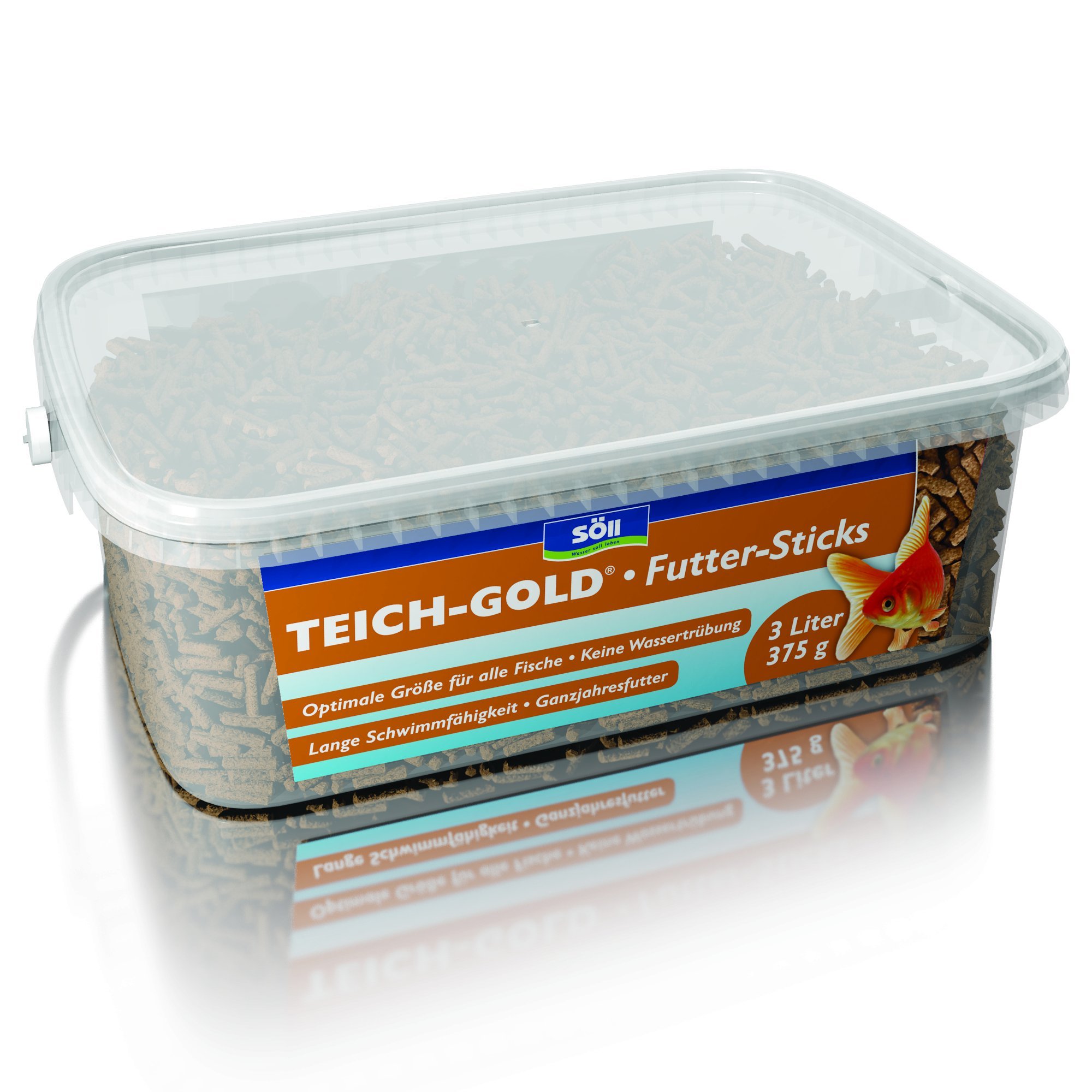 Söll 14643 TeichGold food sticks, complete food for all pond fish, floating pond sticks, 7.5 l