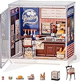 Rolife Mini Super Creator Series, DIY Miniature Butter Bakery House Dollhouse Kit, Bulid Scenary for Action Collectible Figures,Creative Gifts for Adults Women