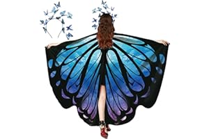 Zivyes Fairy Wings Butterfly Costume for Women Butterfly Cape Adult Fairy Halloween Costume