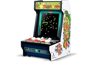 Arcade Classics - Atari Centipede Counter Series Game Machine, 5 Games, 8" Liquid Crystal Screen - Mini Cabinet, Portable Gaming, Retro, Countertop Console, Basement Decoration, Man Cave
