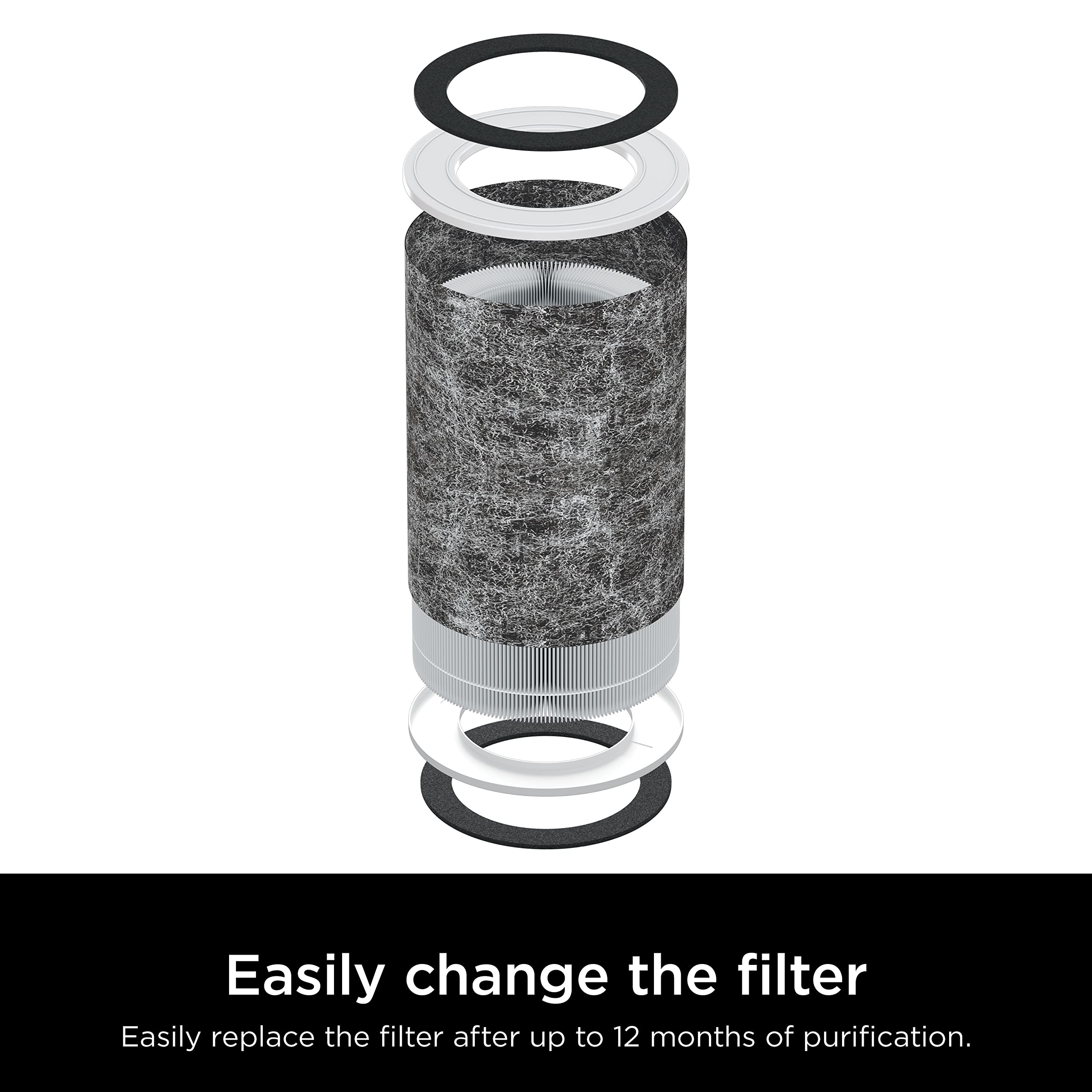 Shark Air Purifier for Home, Office, and Bedroom, Clean Sense Technology, HEPA Air Filter, 1200 Sq Ft, Captures 99.98% of Particles, Pet Dander, Pollutants, Dust, Smoke, Allergens & Smells, HP202
