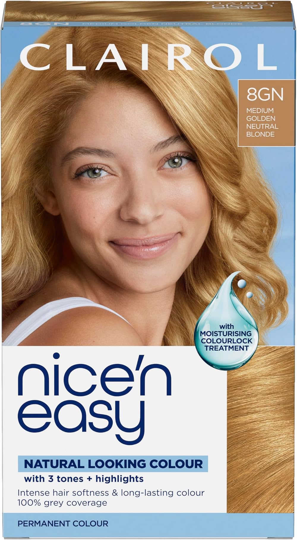 Clairol Nice’n Easy Crème 8GN Medium Golden Neutral Blonde 177ml