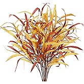 Sggvecsy 6Pcs Fall Leaves Stem Artificial Fall Greenery Stem Autumn Faux Plants Artificial Autumn Branches Fake Leaf Bouquet for Home Vase Thanksgiving Table Centerpieces Harvest Festival Decor