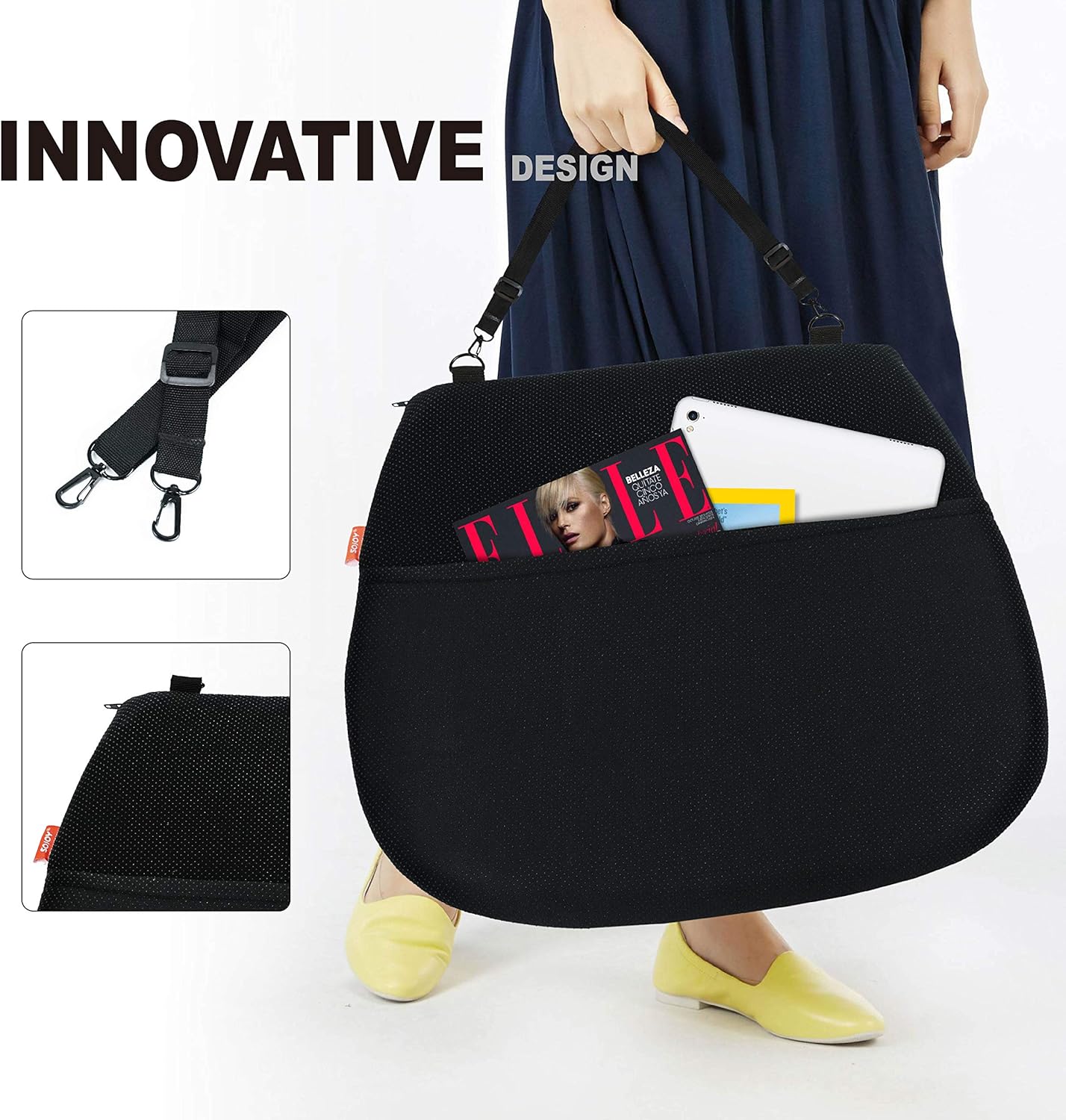 iHealthComfort Gel Advanced Memory Foam Bottom Non-Slip Universal Seat Cushion BHO-GC017: Home & Kitchen