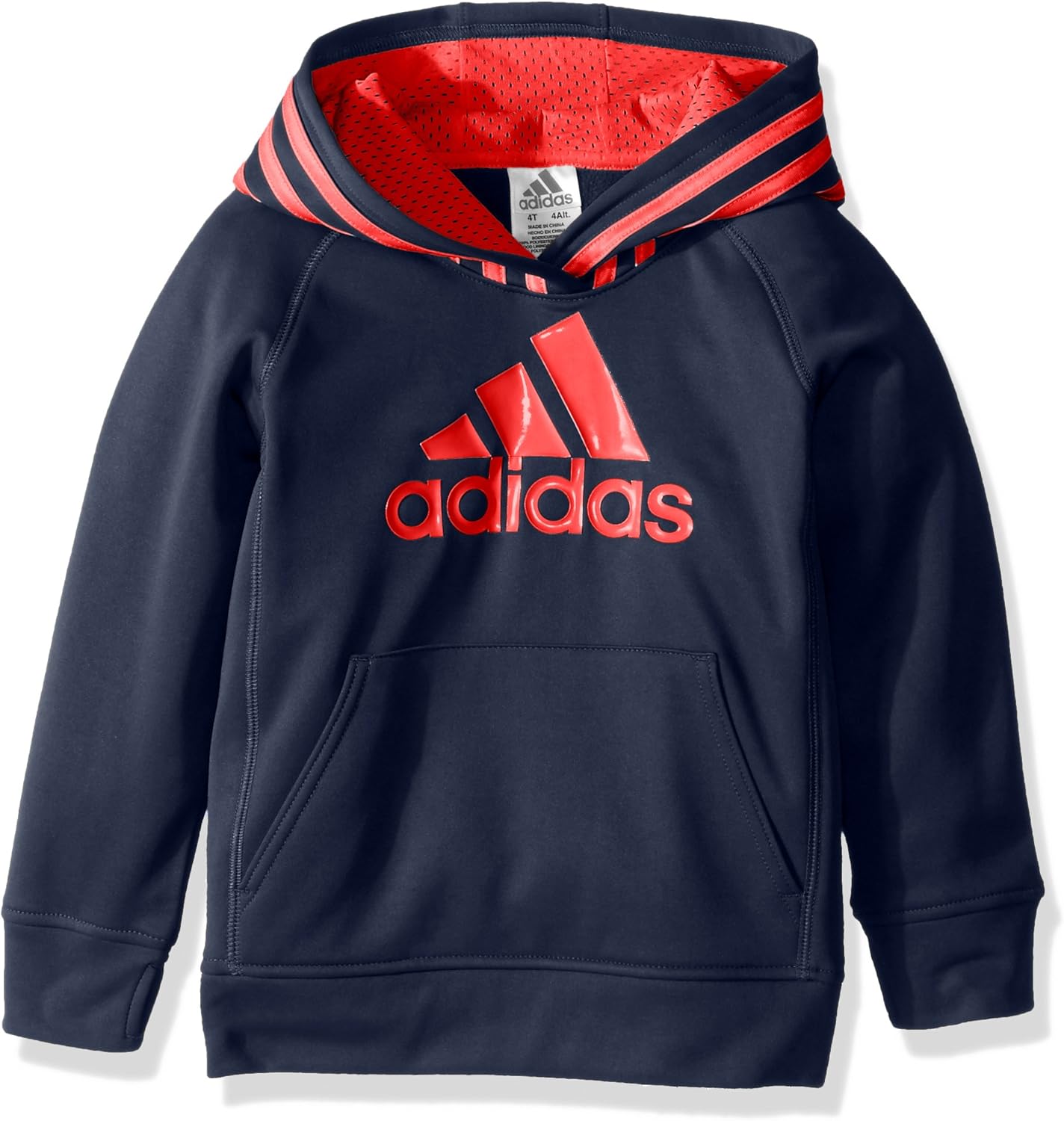 adidas Little Boys' Athletic Pullover Hoodie, Navy, 6 Clothing