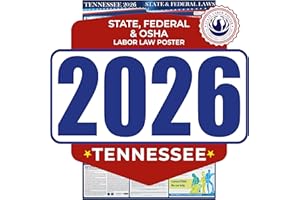 COMPLIANCE AUDIT CENTER 2026 Tennessee State and Federal Labor Law Poster - OSHA Workplace Compliant - Mandatory Regulations Posting for Employees - All in One Required Compliance Posting 17" x 40" - Laminated