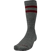 CloudLine Men’s and Women’s Merino Wool Graduated Compression Socks - Light Cushion, Moisture Wicking, Made in USA - 1 Pair