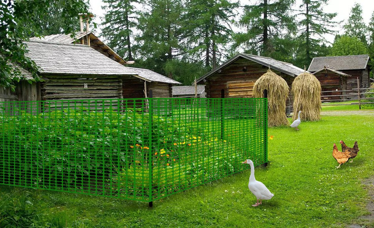 V Protek Safety Fence for Flower Plants Support,Snow