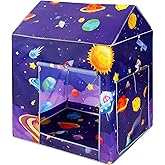 TTLOJ Gift for Christmas Universe Space Style Play Tents for Boys Girls, Playhouse Castle Toy for Toddler Play House, Teepee Tent Indoor Outdoor