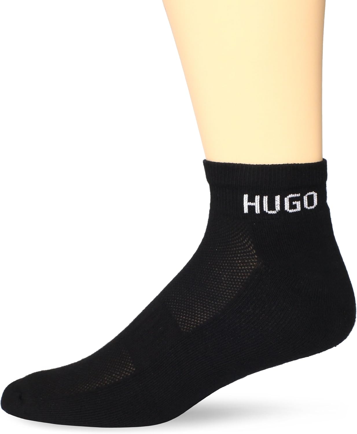 BOSS HUGO BOSS Men's TwoPack Sport Sneaker Socks, Black