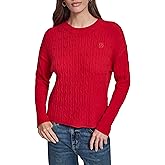 DKNY Womens Long Sleeve Crew Neck Sweater