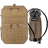 VOTAGOO GEAR Tactical Molle Hydration Pack with 3L Inner Bladder - Lightweight Water Reservoir Bag for Molle Vest Backpack, for Hiking, Hunting