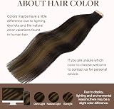 GOO GOO Tape In Hair Extensions 24in 100g 40pcs Remy Real Hair Dark Brown view 6