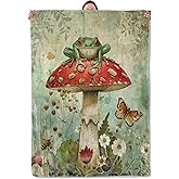 Forest Frog and Mushroom Theme Blanket Gifts for Women Girls, Soft Warm Lightweight Flannel Throw Blankets for Living Room Home Sofa Travel Decor 50" x 60"