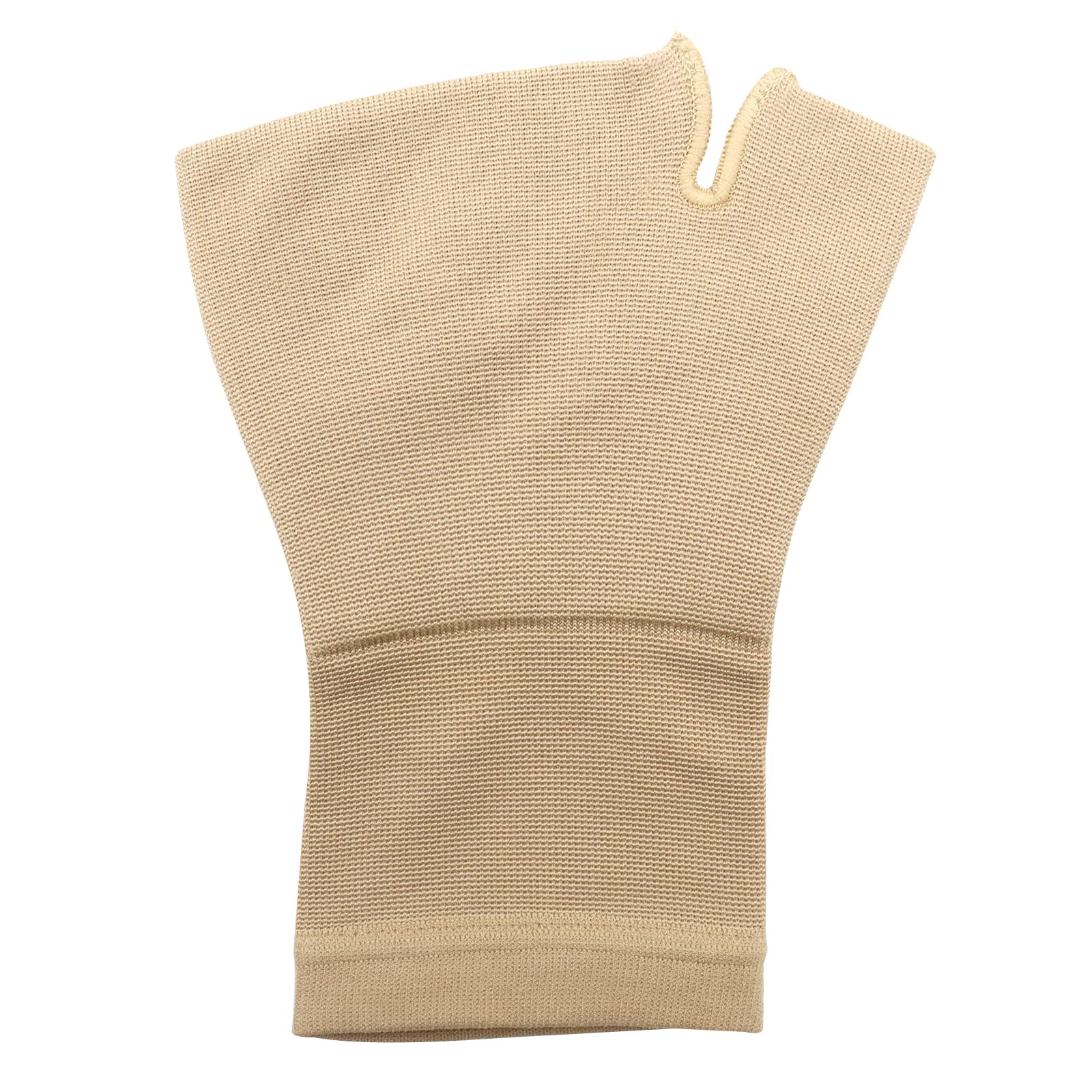 Ieron Compression Wrist Support Sleeve for Arthritis and Carpal Tunnel Relief, Fingerless Design, Breathable Elastic Brace for Men and Women (Skin-color, Large)