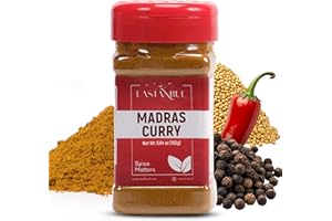 Eastanbul Madras Curry Powder, 5.64oz, Traditional Indian Spice Blend, Madras, Authentic Curry Seasoning, All-Natural, Very Low Sodium, No MSG, No Filler, Gluten Free, Vegan