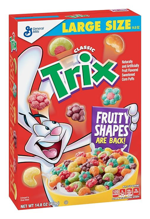 Trix cereal fruity sweetened corn puffs #2 (016000275720)