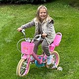 Glerc Maggie 12 Inch Kids Bike with Doll Seat Basket Stabilizers Pink view 7