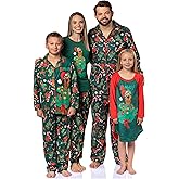 INTIMO Scooby-Doo Boys' Christmas Character Tree Reindeer Button Sleep Pajama Set