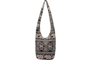 COTON POSE Women Shoulder Handbags Fashion canvas Hippie Crossbody Bags Bohemian Animal Prints Hobo Bags