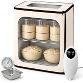 CasaChic 2-Story Bread Proofing Box &ndash; Large Capacity Dough Proofer for Sourdough, 70-158&deg;F Temperature Control with 48H Timer - Foldable Bread Warmer with 2 Racks and Humidity Control