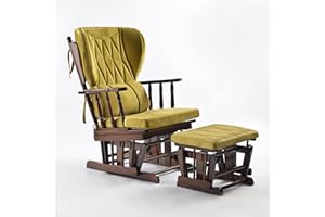 Norm Concept Comfort Deluxe Glider Chair and Ottoman Set (Greenish Yellow)