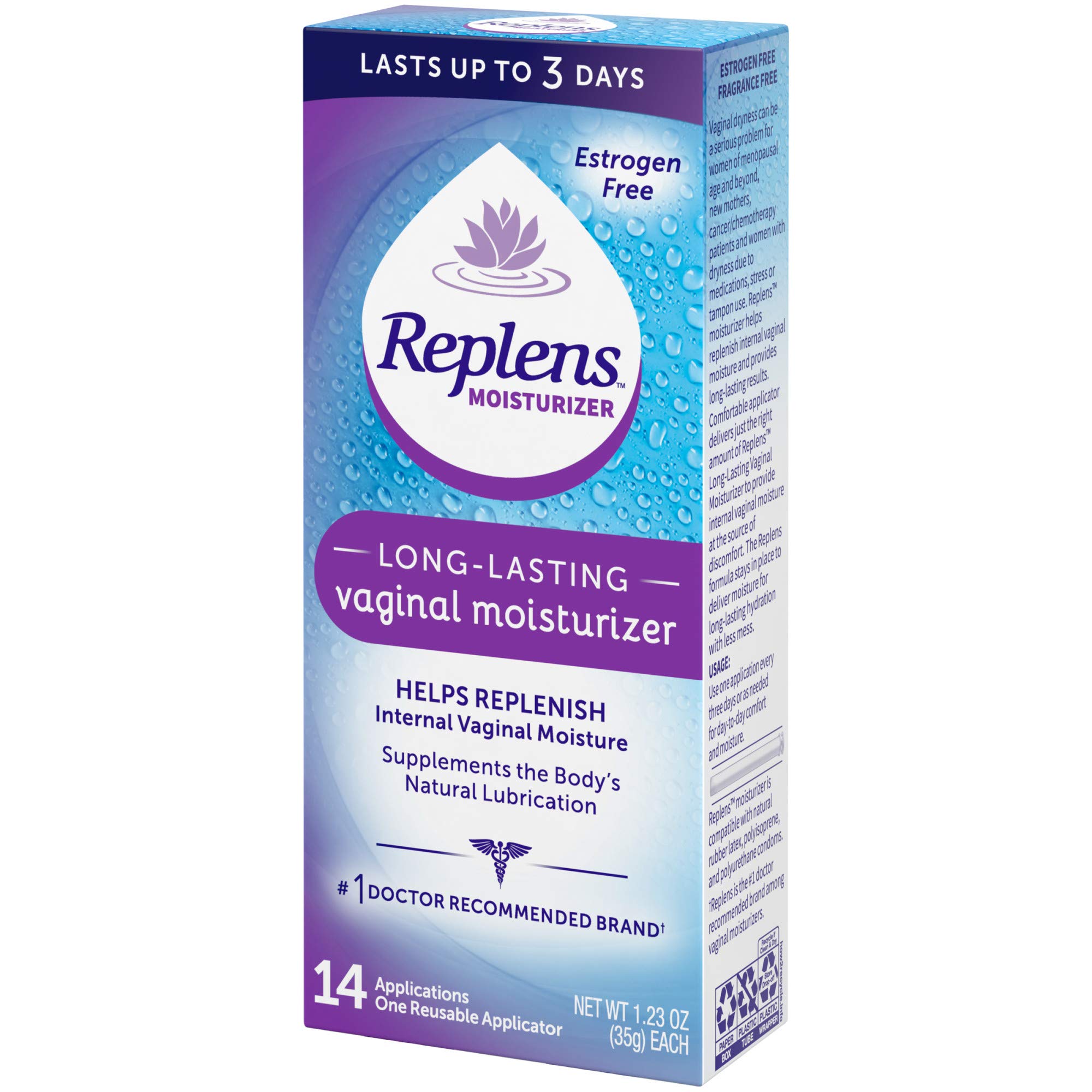Replens LongLasting Feminine Moisturizer, 35g Tube with