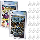 18pcs Comic Book Display Stand, Graded Comic Book Frame Shelf Holder | Clear Acrylic, Adjustable Display Rack for Comic Books, Graded Comics &amp; Magazines