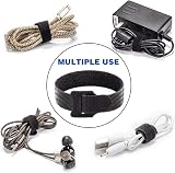 OneLeaf 80PCS 150mm Black Reusable Cable Ties Hook Loop Wire Management Ties view 6