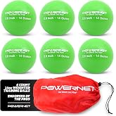 PowerNet Weighted Baseballs for Hitting Training, Baseball Training Equipment for Throwing &amp; Batting, Build Muscle &amp; Strength, 6 Balls 2.8" 12-20 oz