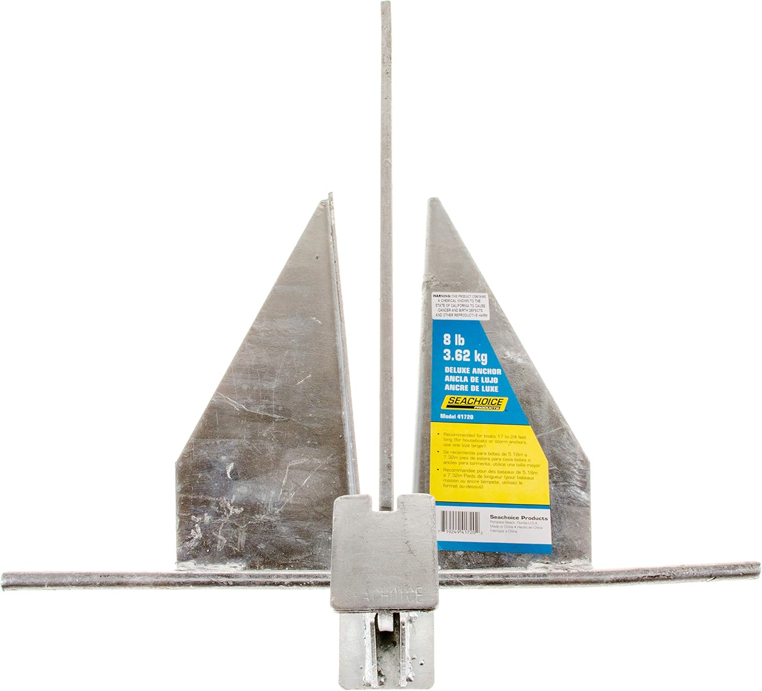 SEACHOICE Hot Dipped Galvanized Deluxe Anchor 8S 41720: Sports & Outdoors