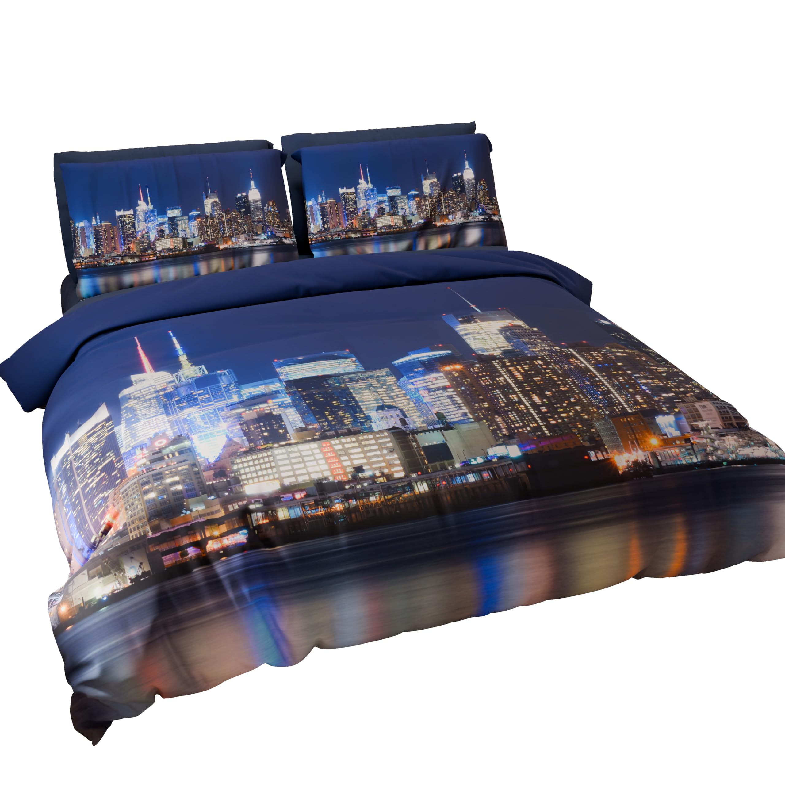 Copripiumino Digitale Tutto Stampato Microfibra Duvet Set, Quilt Covers, Bedding Sets, Satin Fabric, New York King — image 1