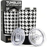 Biddlebee 20oz Insulated Tumbler with Straw and Slider Lids | Cute Stainless Steel Coffee Cup and Water Bottle with Silicone Boot | Gift for Women, Mom or Best Friend | Travel Mug Hot Cold