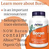 Now Foods Boron 3 mg 250 Vegan Capsules Lab Tested Gluten Free Soy Free view 4