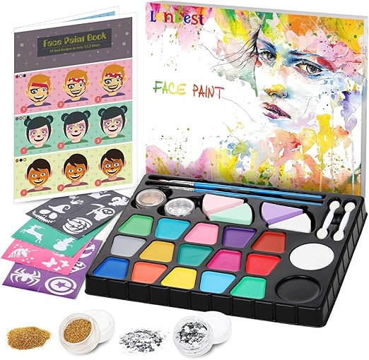 lenbest Face Paint Palette Kit, 17 Colours Face Painting Set